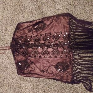 Custom made silk halter top